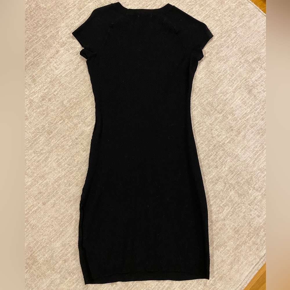 Short sleeve fitted sweater dress